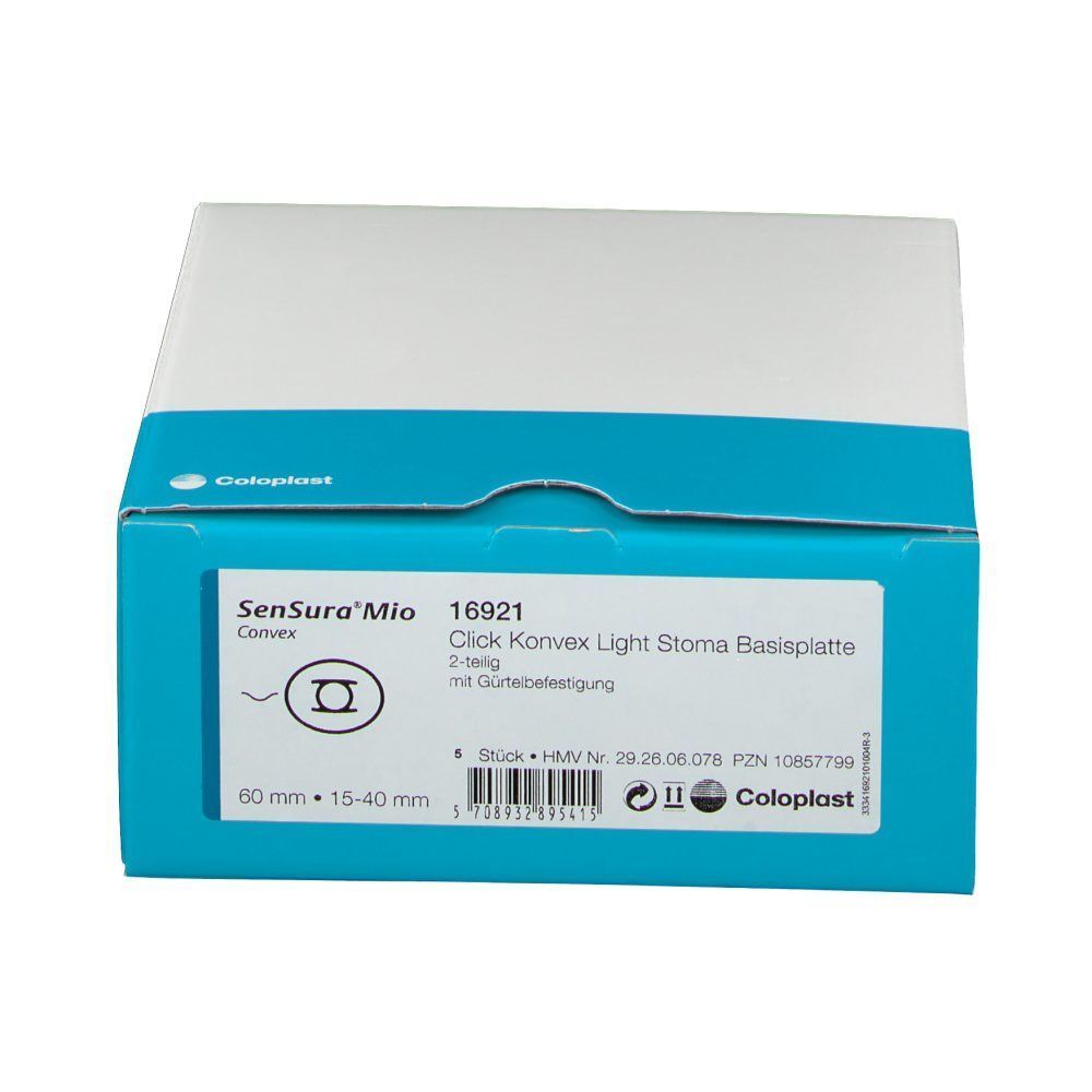 Coloplast SenSura Mio Click Korvex Light Stoma Basisplatte, konvex.