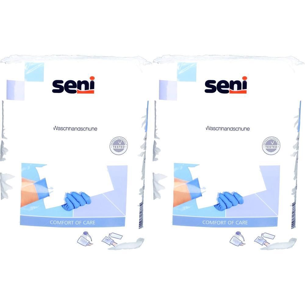 Seni Waschhandschuhe unfoliert 2x 2x50 St Handschuhe