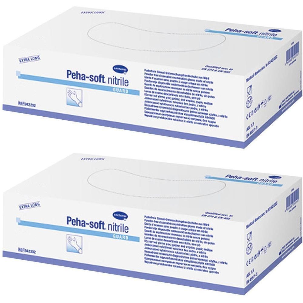 Peha-Soft nitrile guard Unt.Hands.unsteril pf M 2x 2x100 St Handschuhe