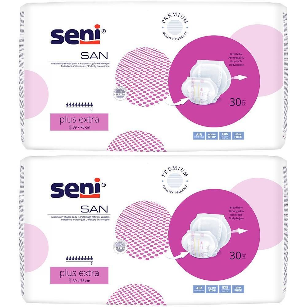 Seni San Inkontinenzvorlage plus extra 2x 2x30 St Beutel