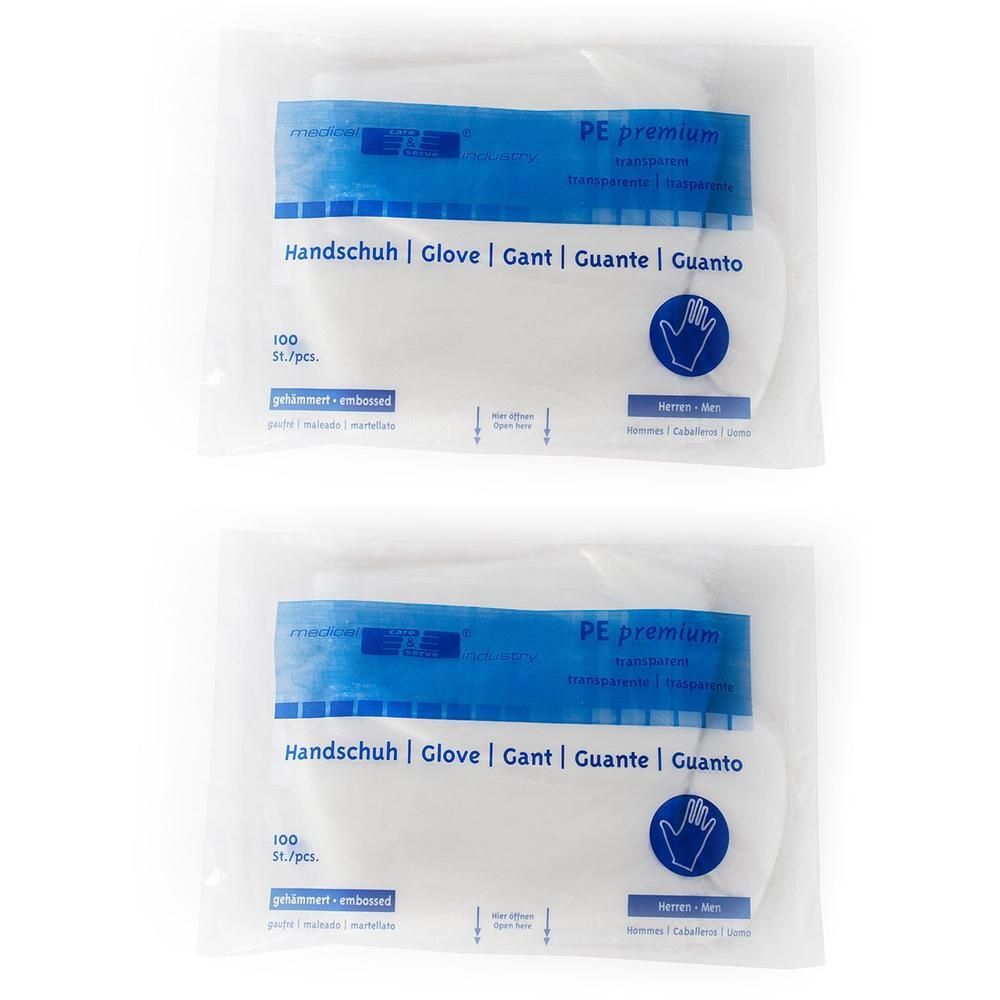 Handschuhe Einmal Herren Polyäthylen 2x 2x100 St