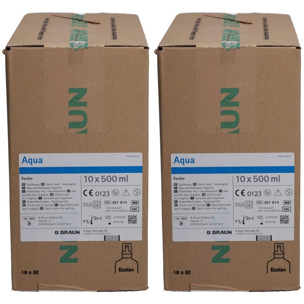 Aqua B.Braun Spüllösung Ecolav 2x 2x10x500 ml