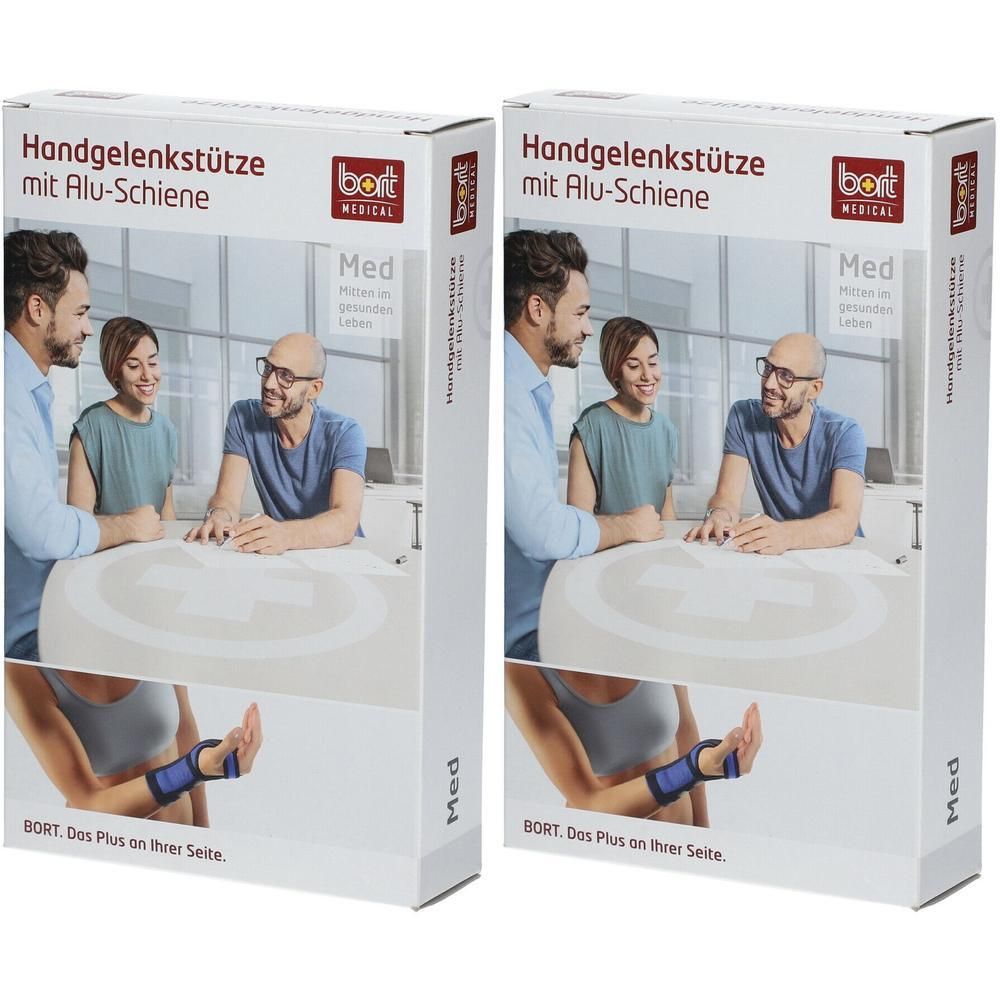 Bort Handgelenkstütze m.Aluschiene re.S haut 2x 2x1 St Bandage(s)