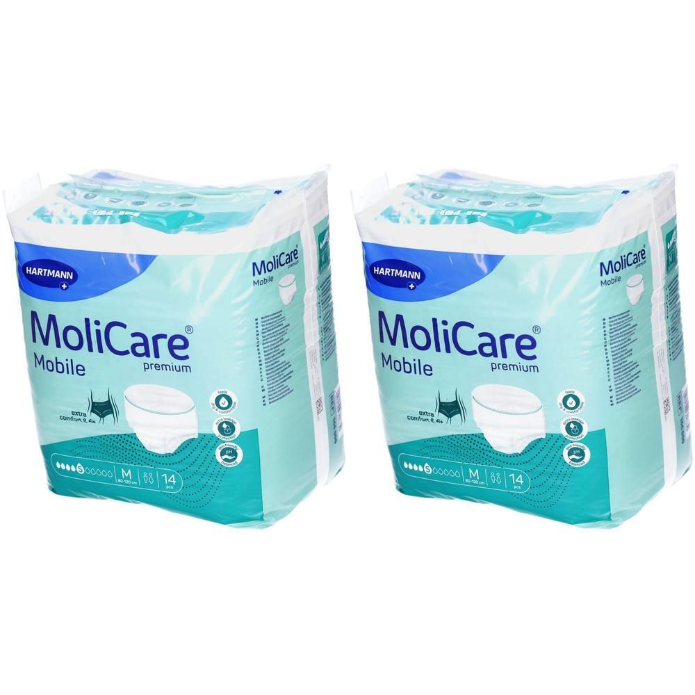 Molicare Premium Mobile 5 Tropfen Gr.M 2x 2x14 St Beutel