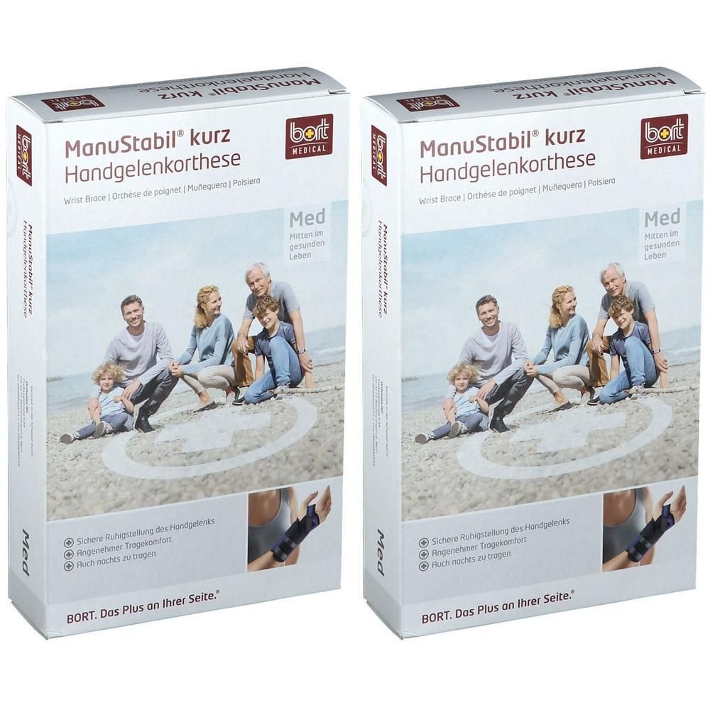 Bort ManuStabil kurz rechts M blau 2x 2x1 St Bandage(s)