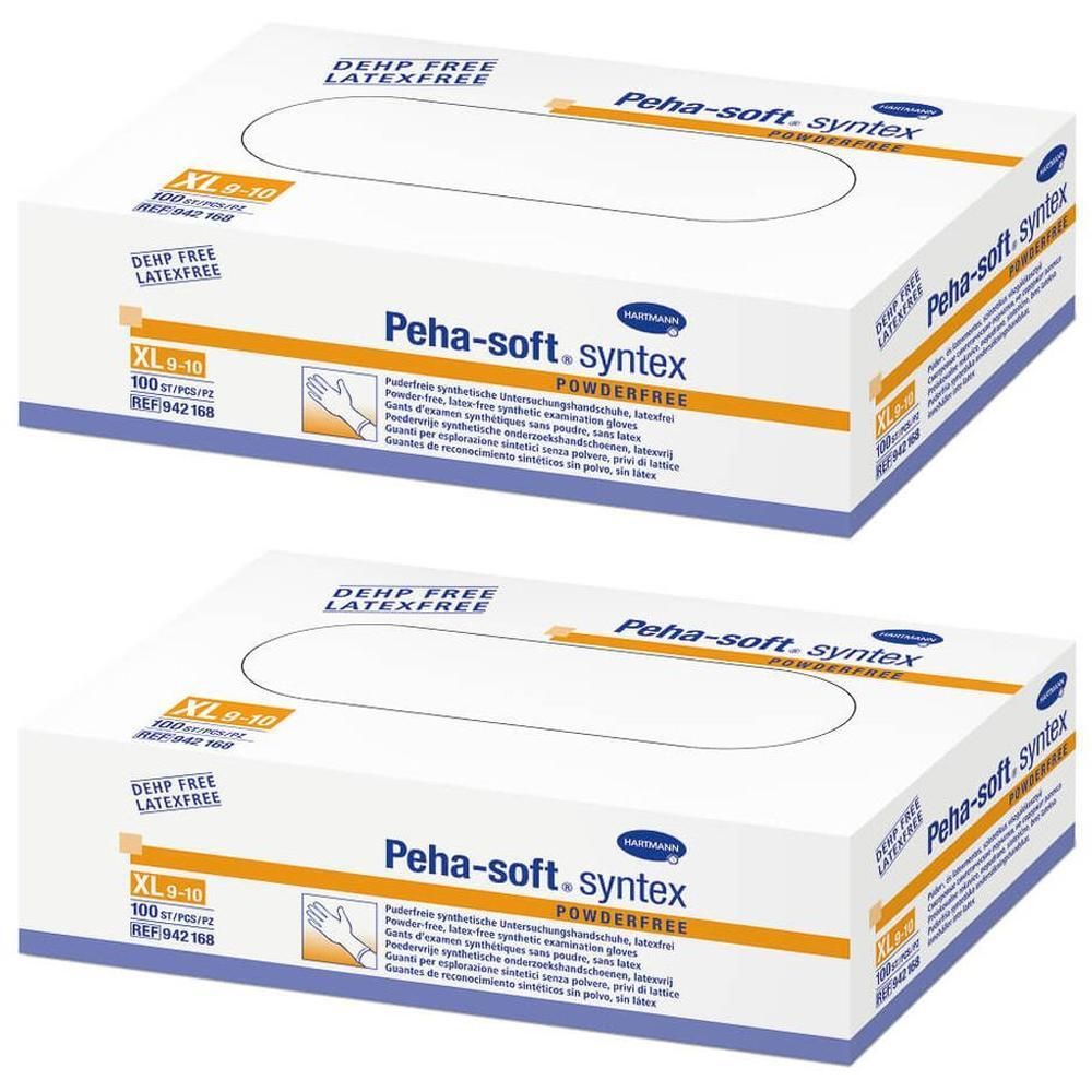 Peha-Soft Syntex Unters.Handsch.unste.pud.frei XL 2x 2x100 St Handschuhe
