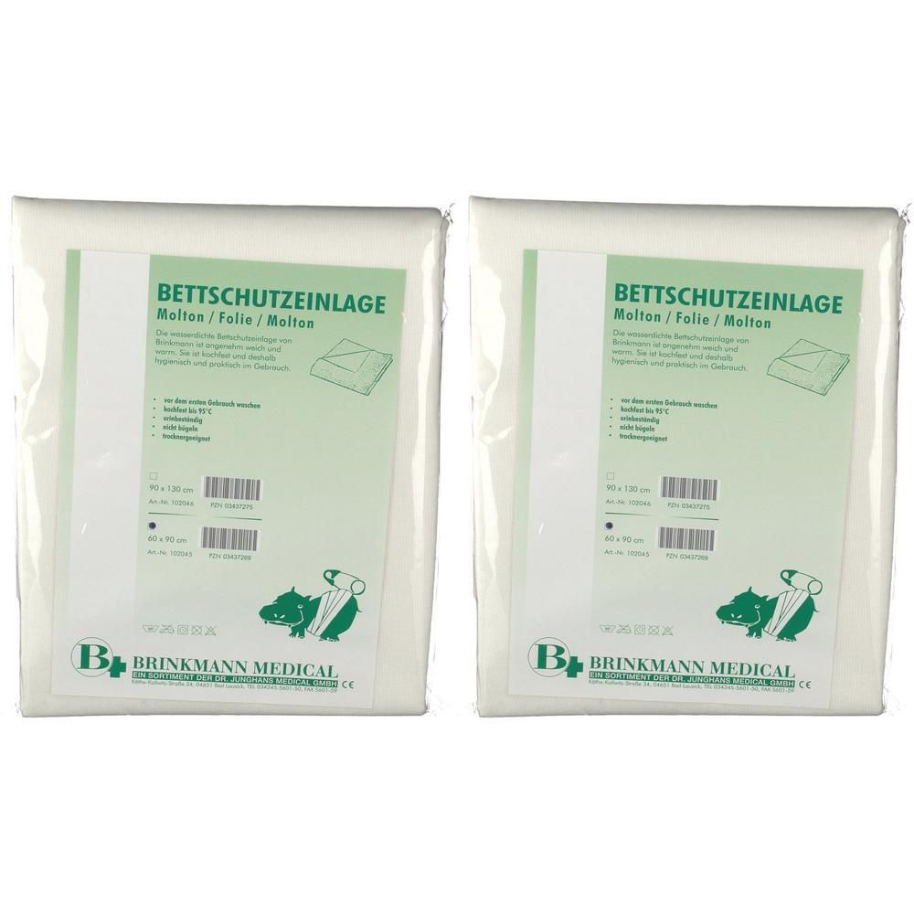 Betteinlage Molton 60x90 cm 2x 2x1 St