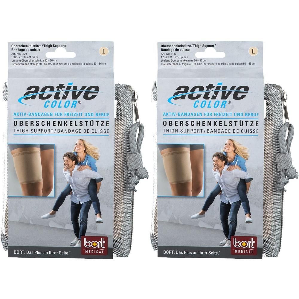 Bort ActiveColor Oberschenkelstütze L haut 2x 2x1 St Bandage(s)