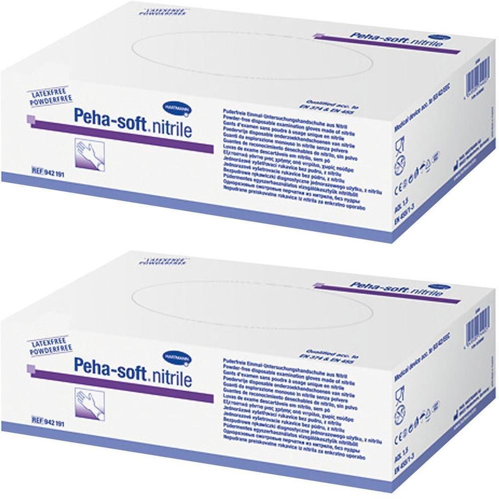 Peha-Soft nitrile fino Unt.Hands.unsteril pf M 2x 2x150 St Handschuhe