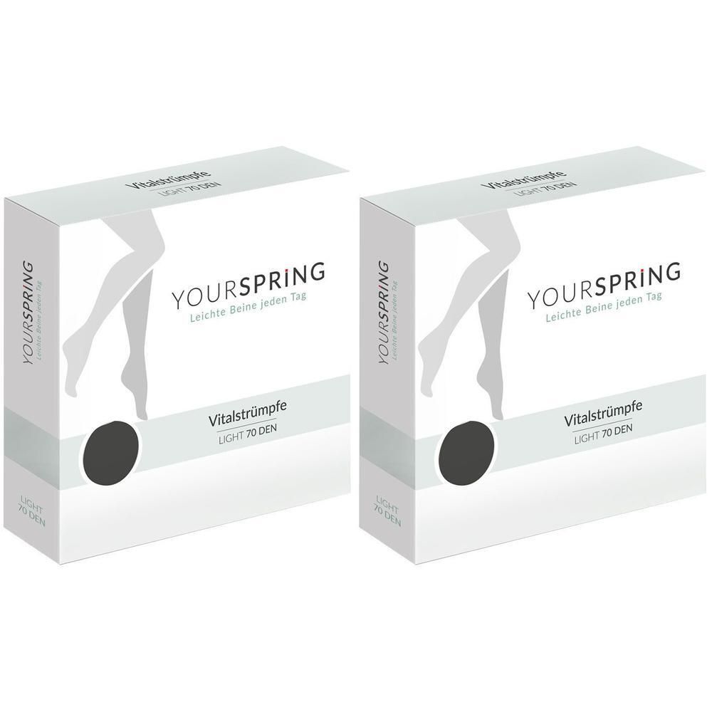 Yourspring light transparent 70den AD 40/41 schw. 2x 2x2 St