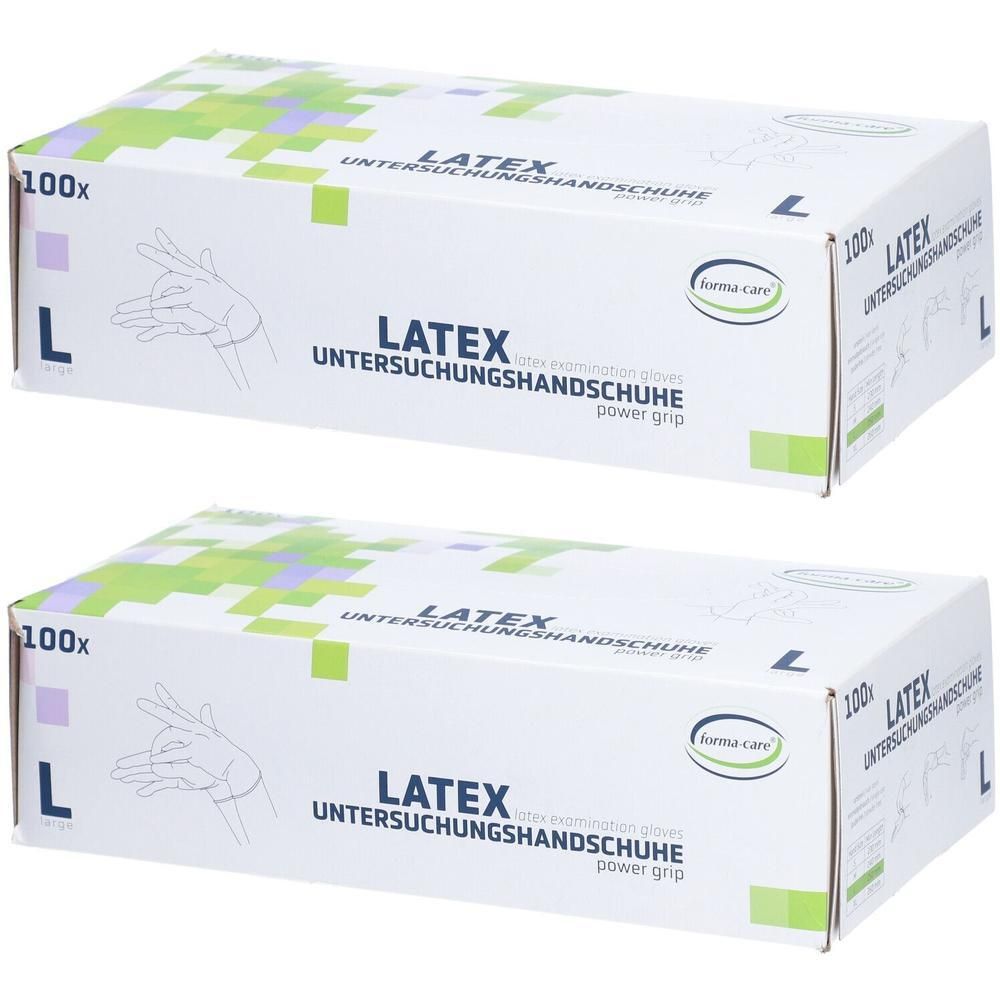 FORMA-care Latex power grip Handschuhe Gr.L 2x 2x100 St