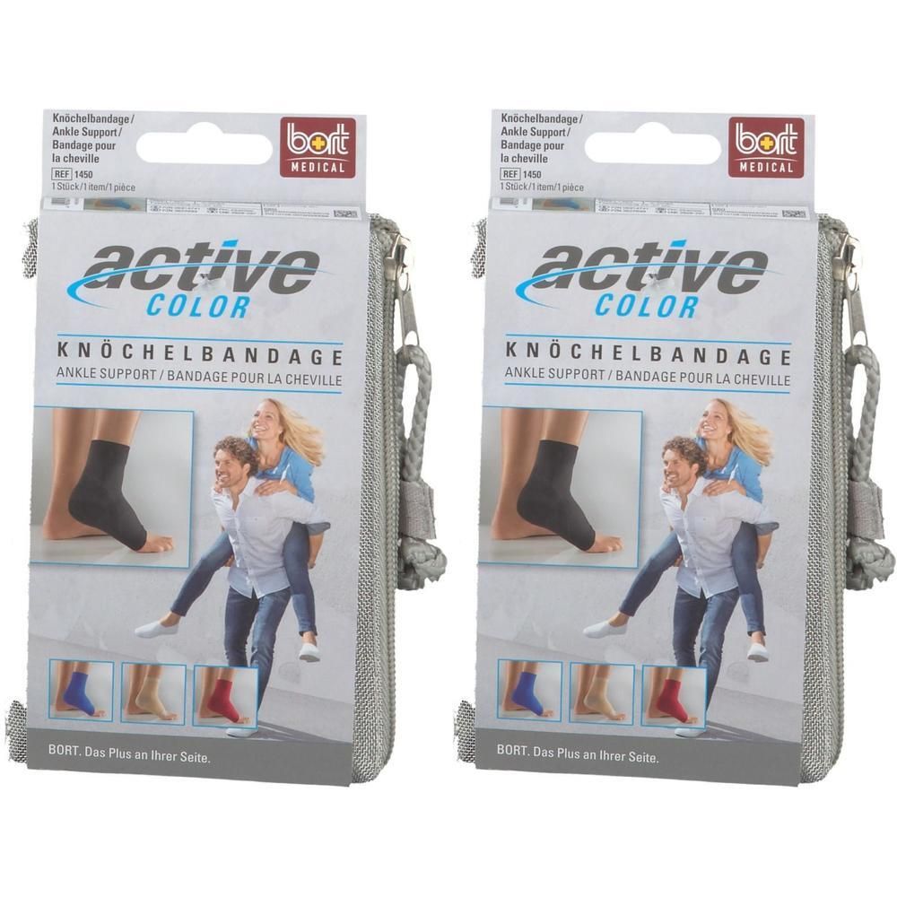 Bort ActiveColor Knöchelbandage XL blau 2x 2x1 St Bandage(s)