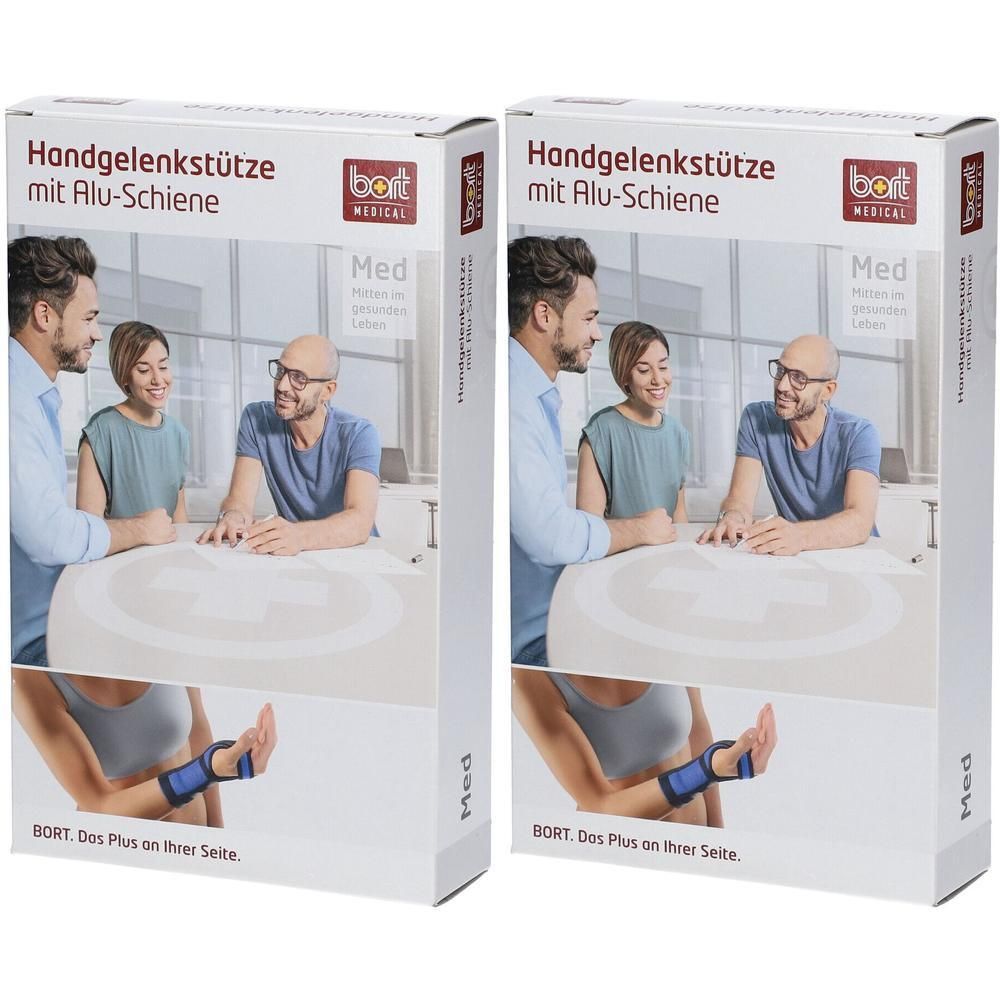 Bort Handgelenkstütze m.Aluschiene li.M haut 2x 2x1 St Bandage(s)
