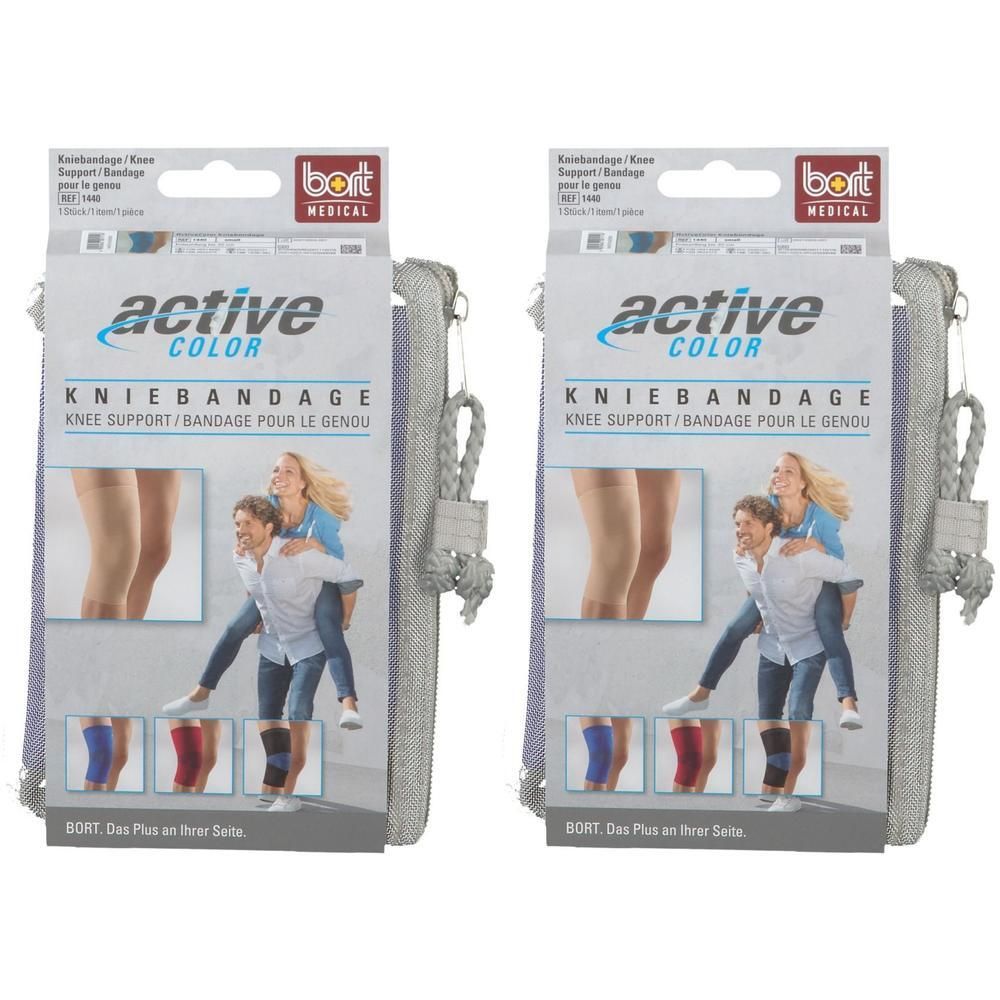 Bort ActiveColor Kniebandage S blau 2x 2x1 St Bandage(s)