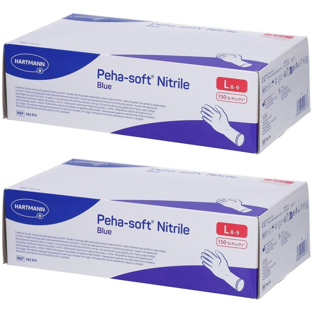 Peha-Soft nitrile blue Unt.Hands.unsteril pf L 2x 2x150 St Handschuhe