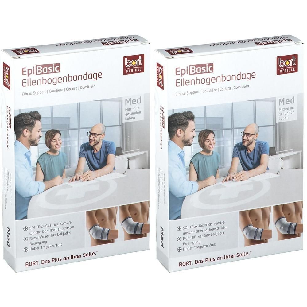Bort EpiBasic Bandage M schwarz 2x 2x1 St Bandage(s)