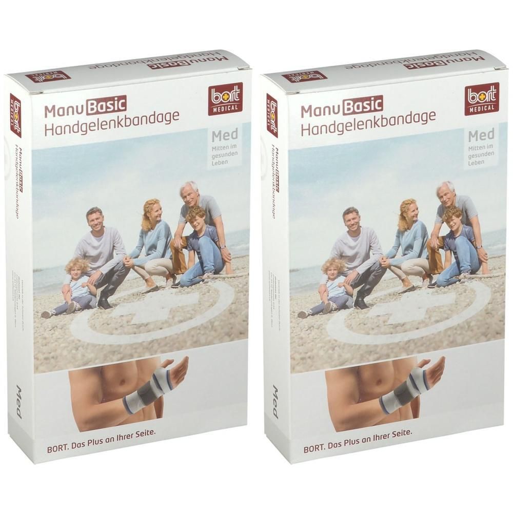 Bort ManuBasic Bandage rechts XL schwarz 2x 2x1 St Bandage(s)