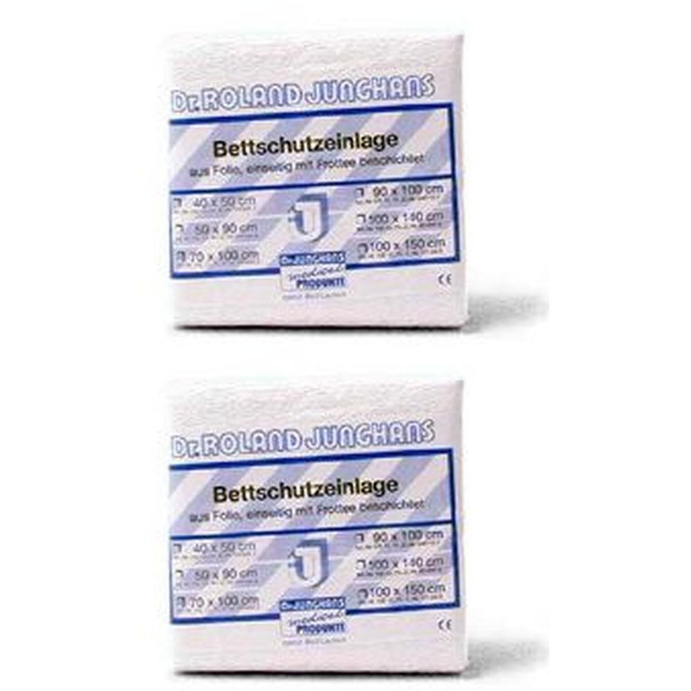 Bettschutzeinlage Folie Frottee 70x100 cm 2x 2x1 St