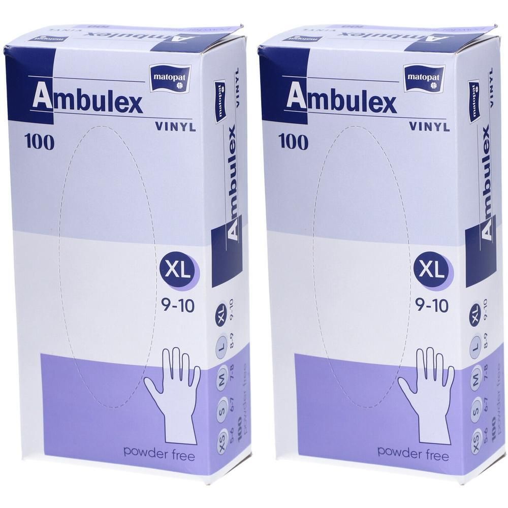 Ambulex Vinyl Unt.Hands.unster.ungepud.XL 2x 2x100 St Handschuhe