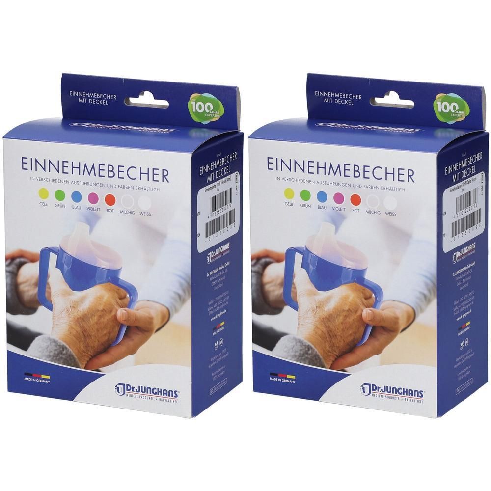 Einnehmebecher m.Griff+Deckel 4mm blau 2x 2x1 St