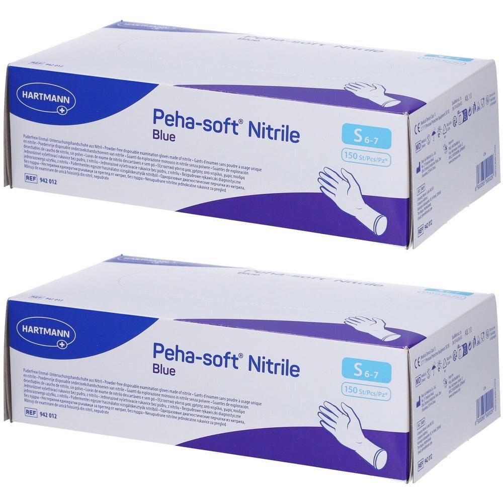 Peha-Soft nitrile blue Unt.Hands.unsteril pf S 2x 2x150 St Handschuhe