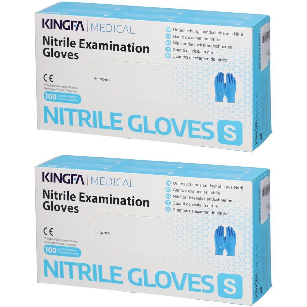 Nitril Einmal Handschuhe puderfrei klein 2x 2x100 St
