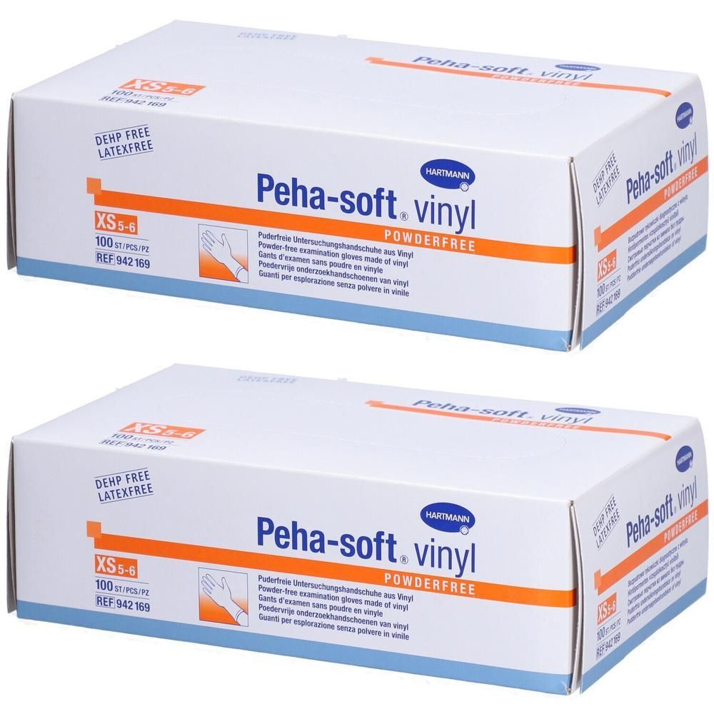 Peha-Soft Vinyl Unt.Handschuhe unste.puderfrei XS 2x 2x100 St Handschuhe