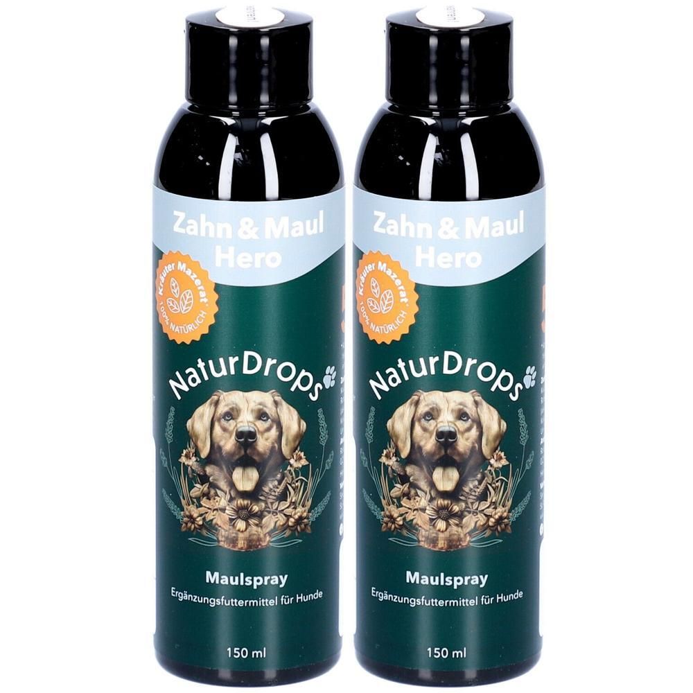 Naturdrops Zahn & Maul Hero Spray f.Hunde 2x 2x150 ml