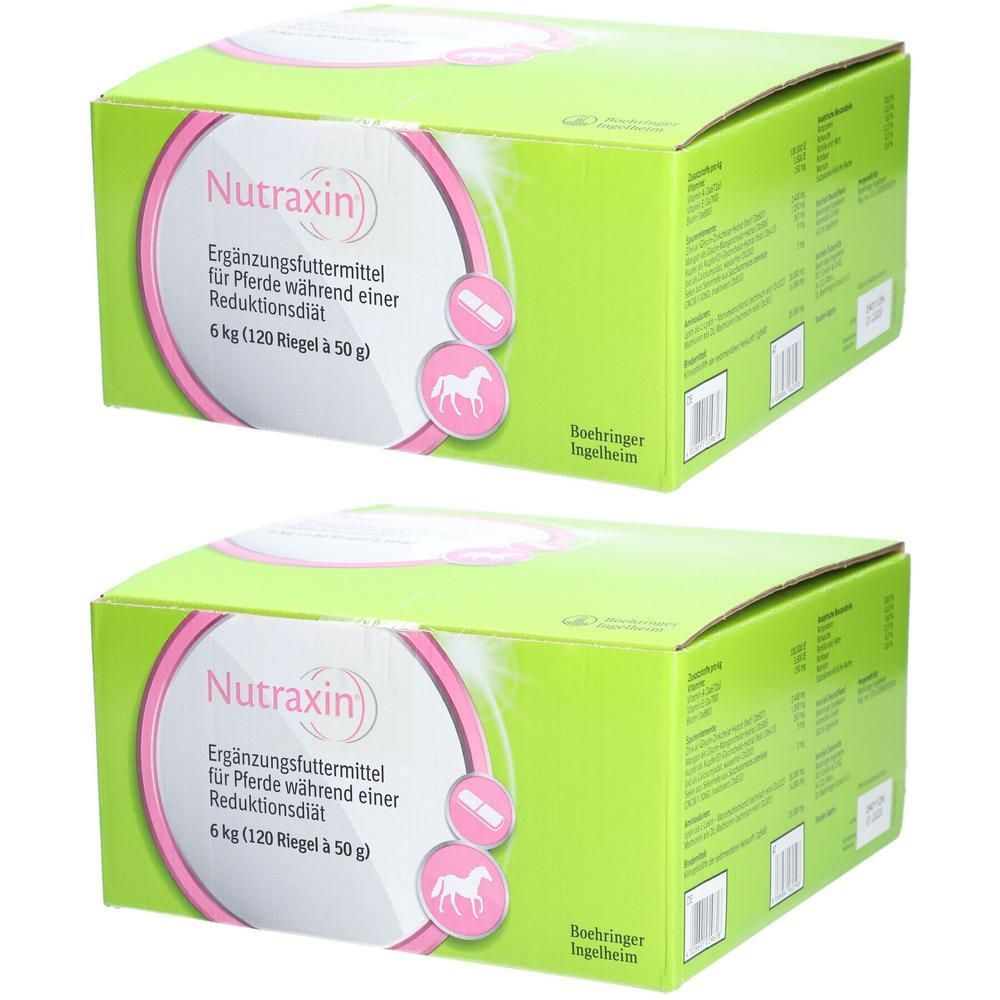 Nutraxin Ergänzungsfutterm.Riegel f.Pferde 2x 2x120x50 g