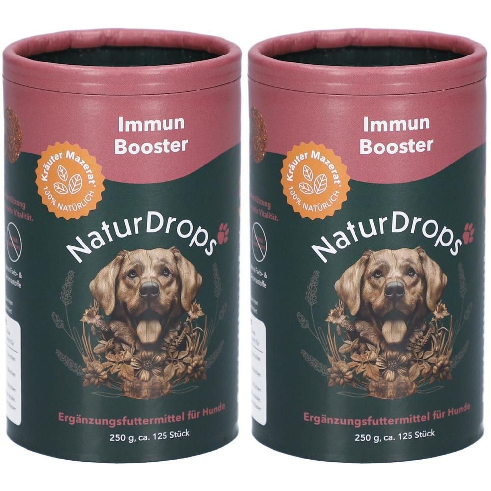 Naturdrops Immun Booster Erg.Futterm.f.Hunde 2x 2x250 g
