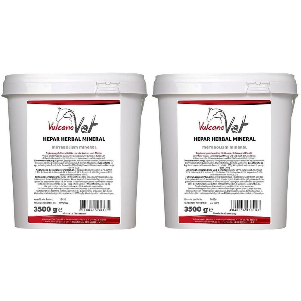 Vulcanovet HeparHerbal Mineral Pulver vet. 2x 2x3,5 kg