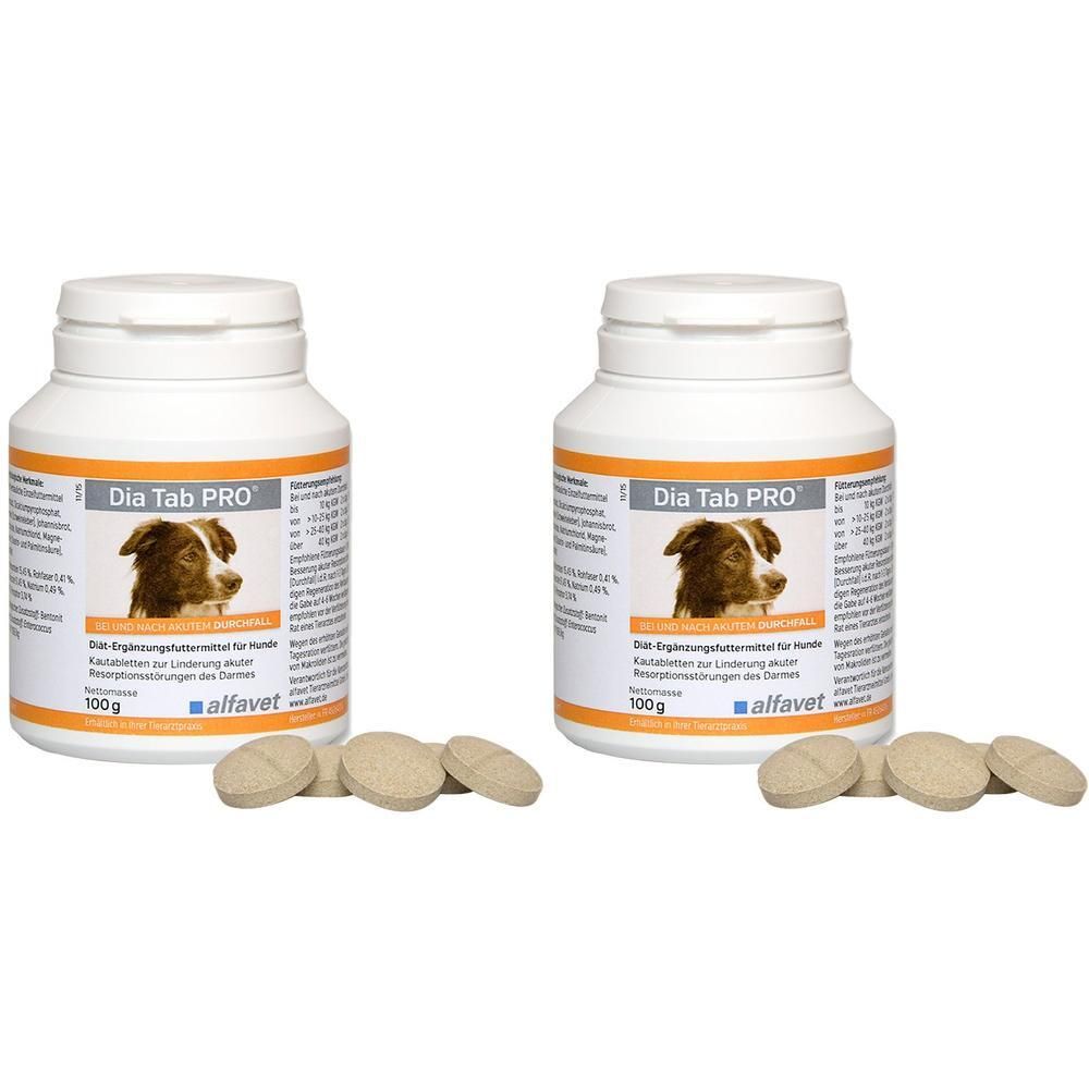 DIA TAB PRO Kautabletten f.Hunde/Katzen 2x 2x100 g