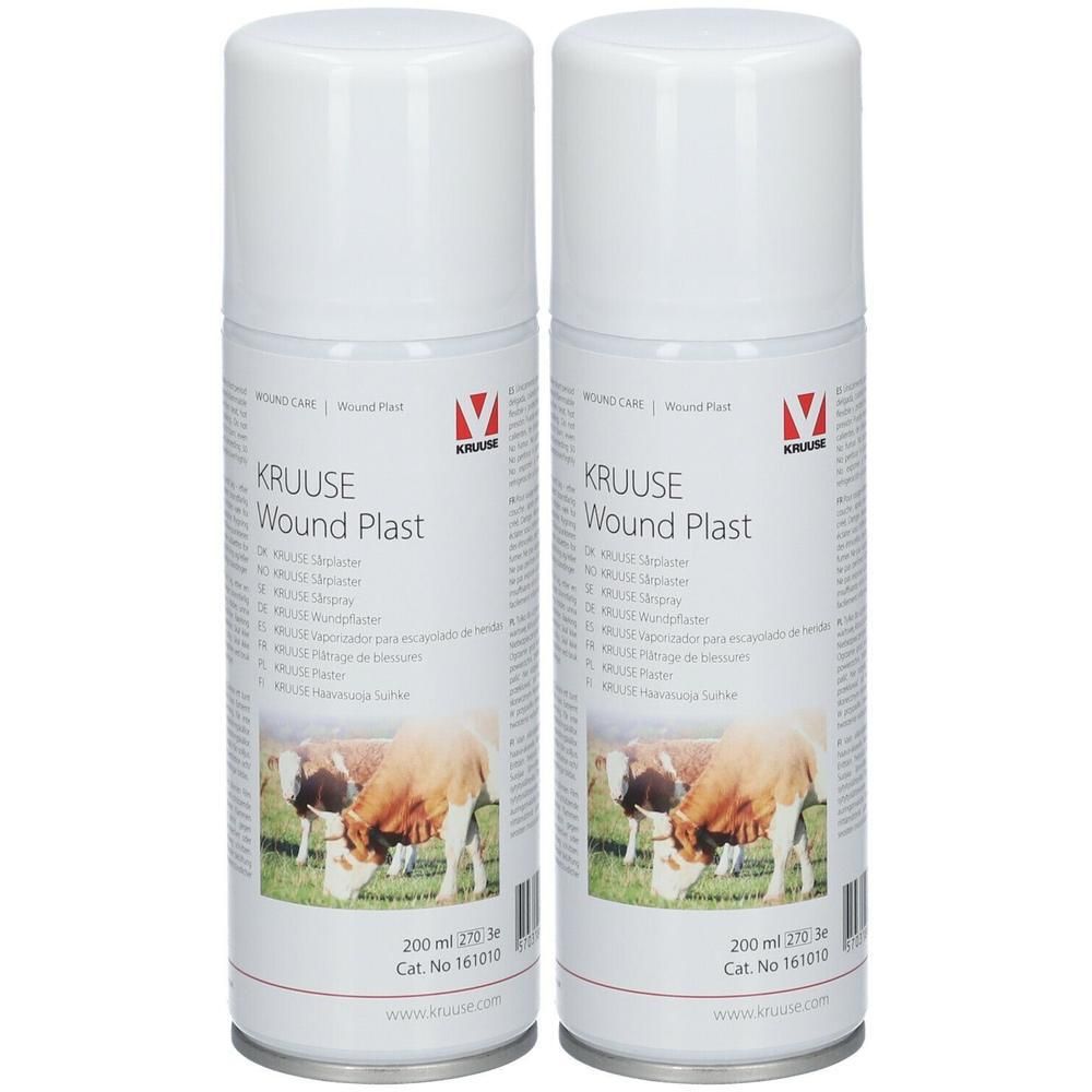 Kruuse Wundpflaster Spray teerfrei steril vet. 2x 2x200 ml