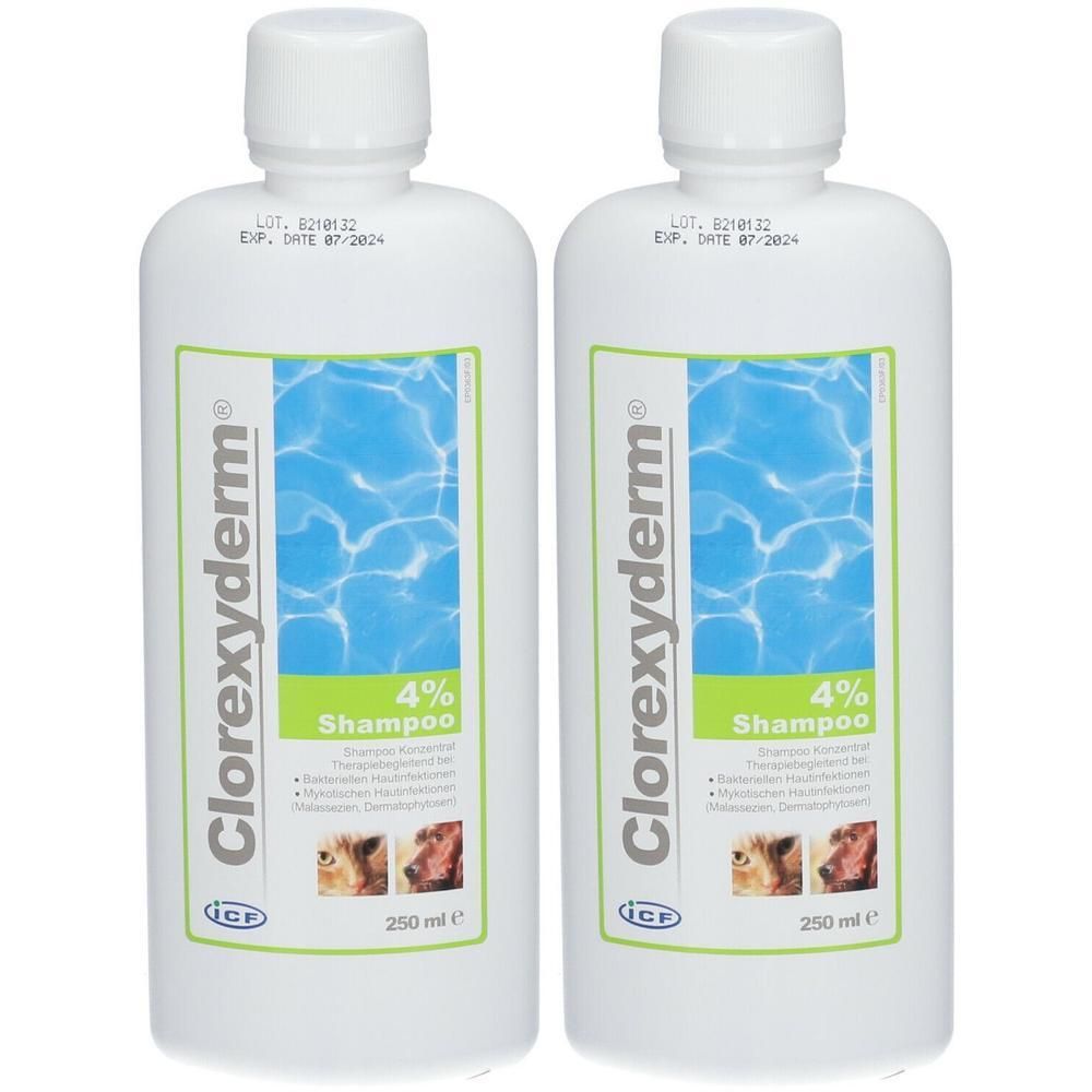 Clorexyderm Shampoo 4% f.Hunde/Katzen 2x 2x250 ml