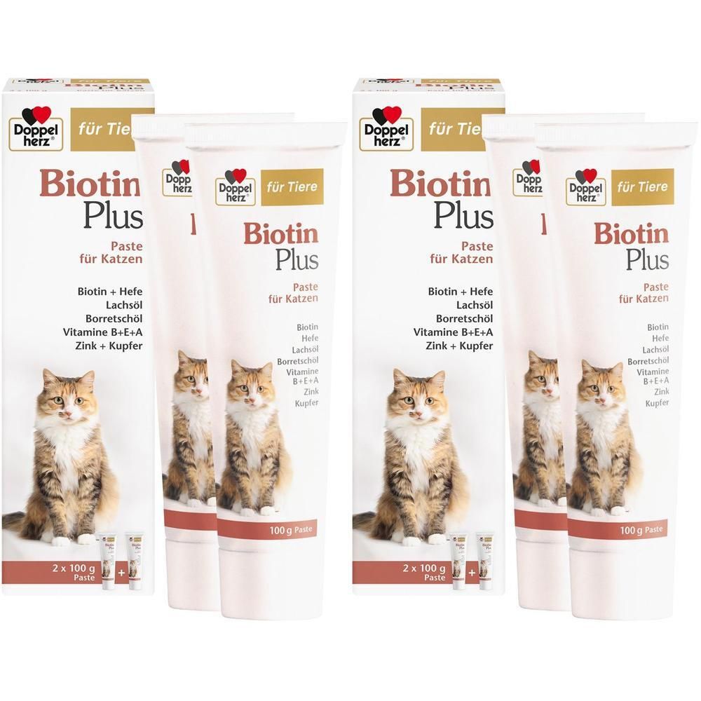 Doppelherz für Tiere Biotin Plus Paste f.Katzen 2x 2x2x100 g