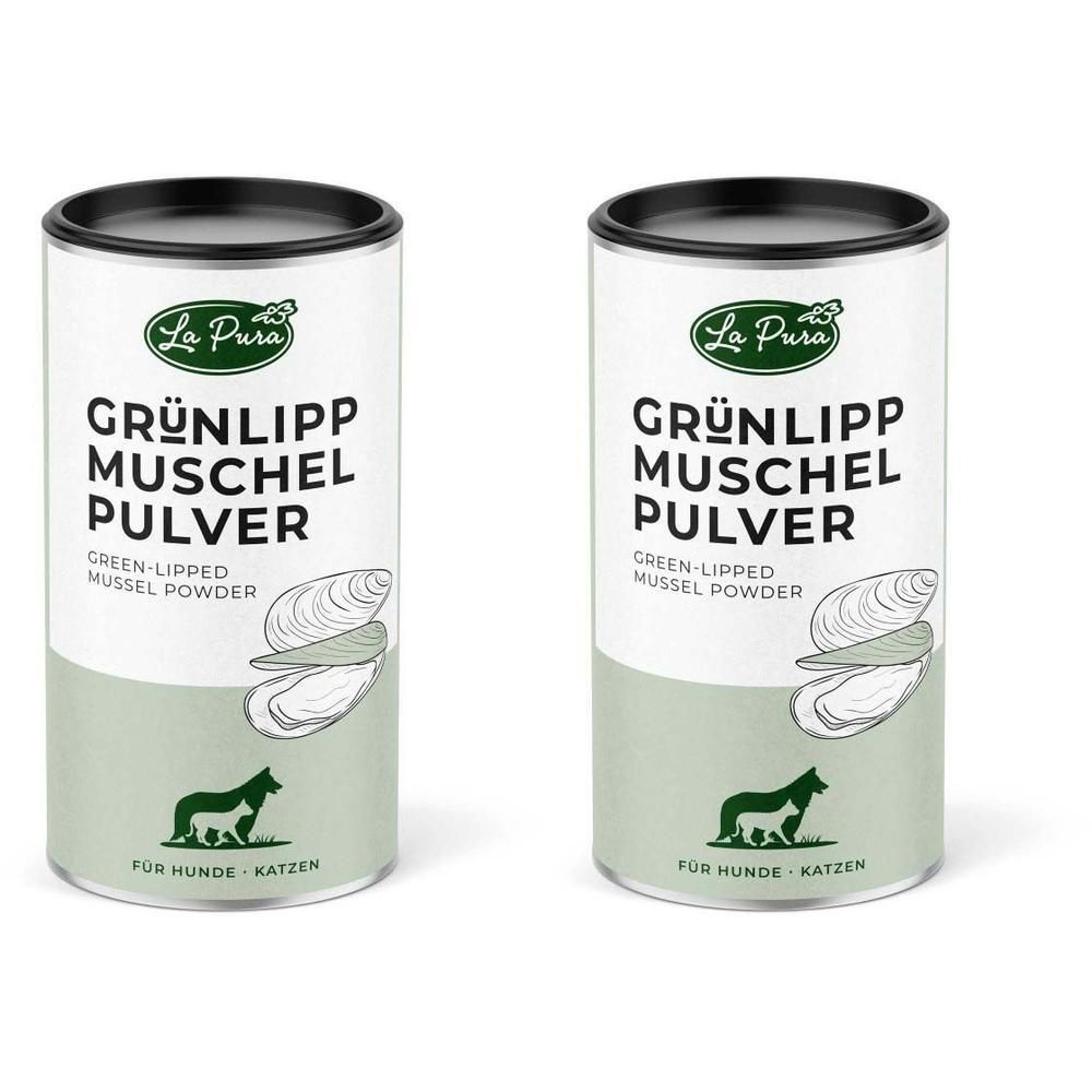 Lapura Grünlippmuschelpulver f.Hunde/Katzen 2x 2x250 g Pulver