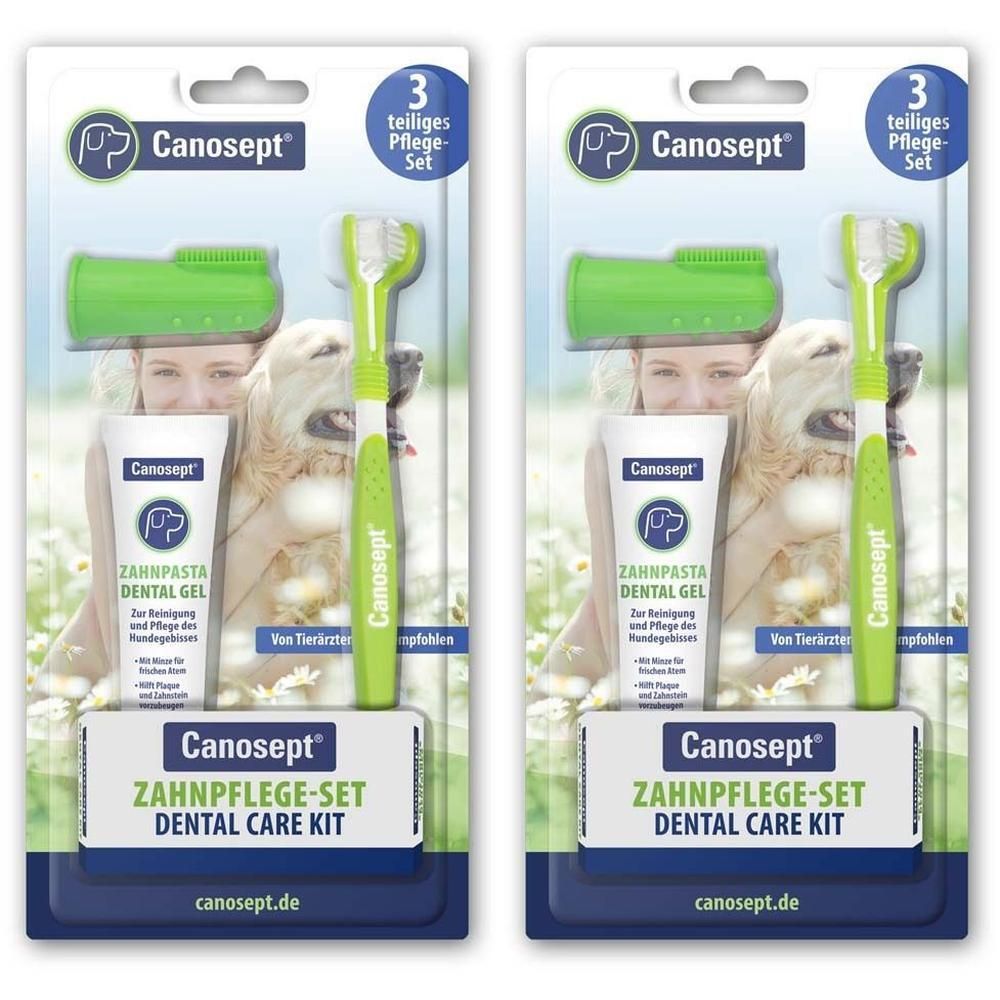 Canosept 3teiliges Zahnpflege-Set f.Hunde 2x 2x1 St