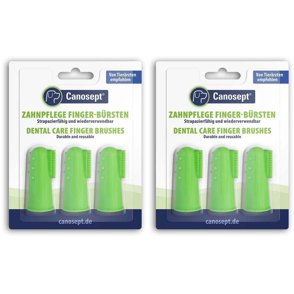 Canosept Zahnpflege Finger-Bürste f.Hunde 2x 2x3 St