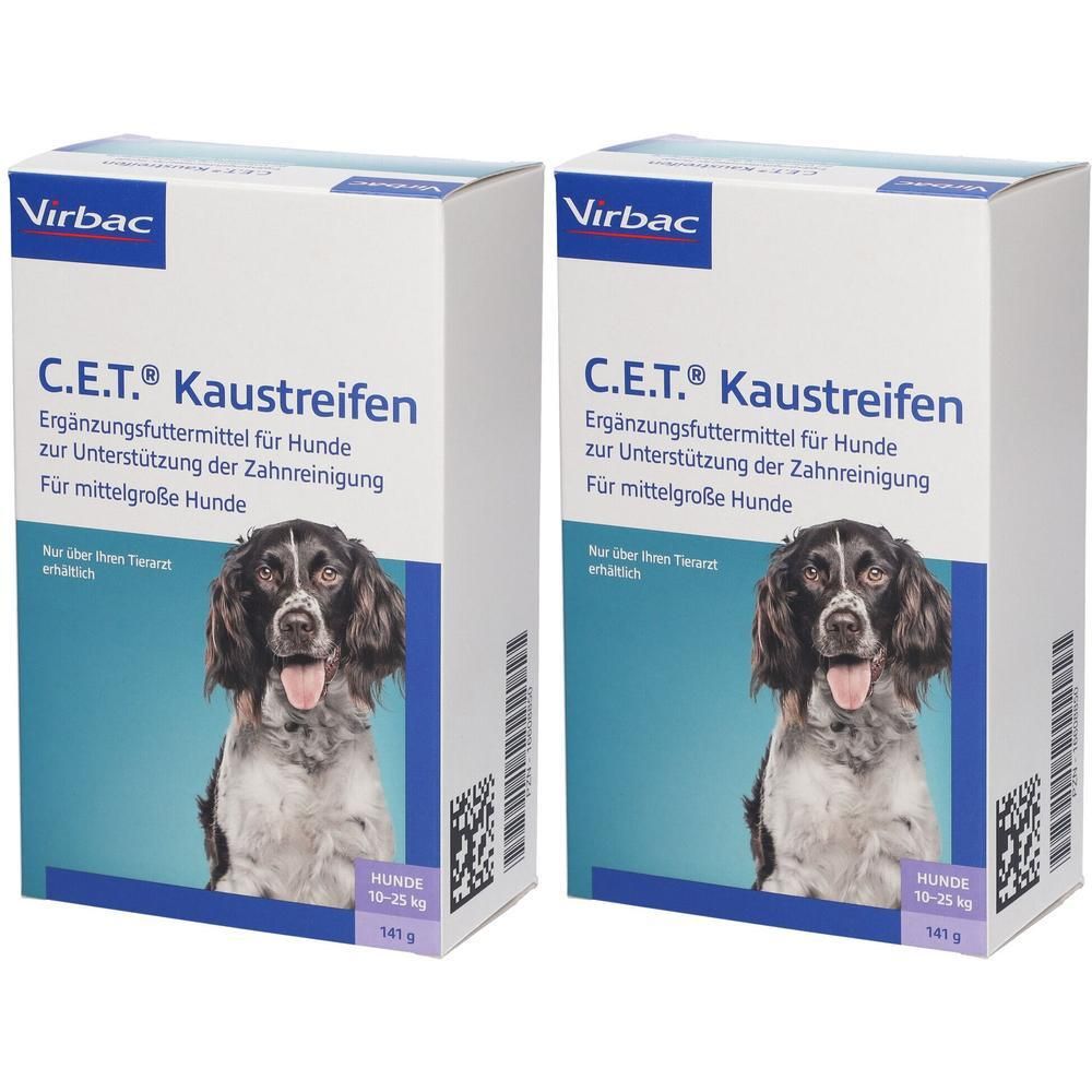 C.e.t. Kaustreifen f.mittelgroße Hunde 2x 2x141 g Streifen