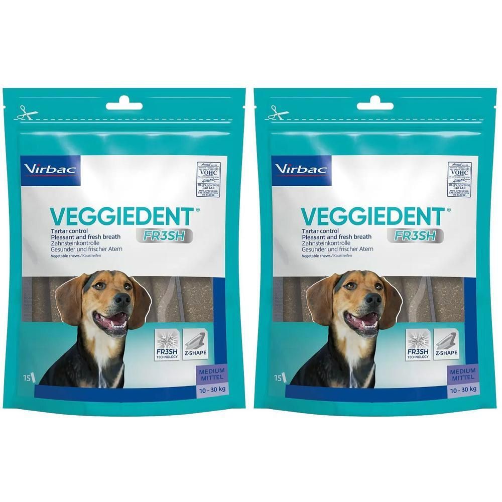 Veggiedent Fresh Kaustreifen M f.Hunde 2x 2x15 St Streifen