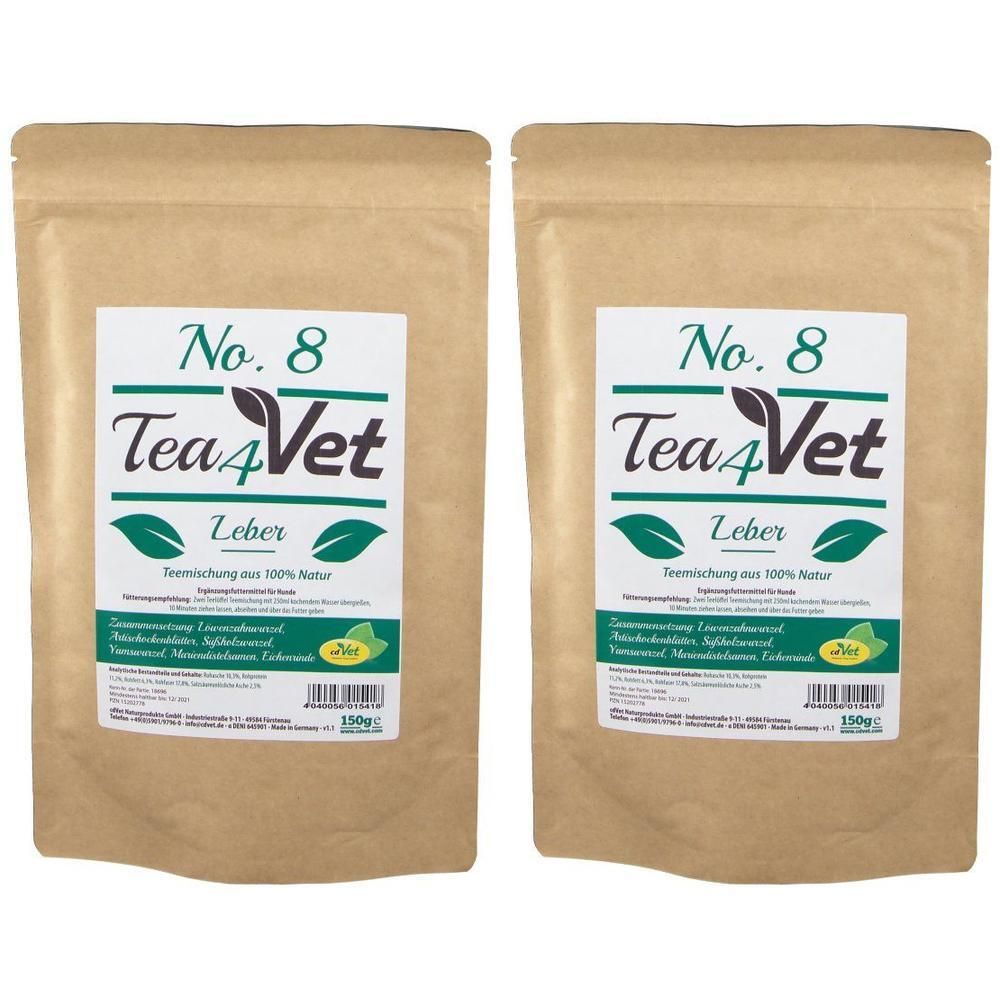 Tea4Vet No.8 Leber f.Hunde 2x 2x150 g Tee
