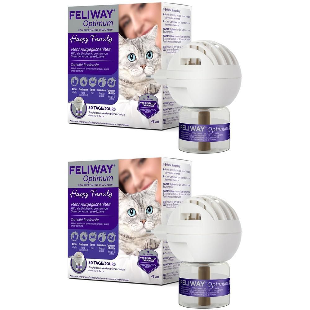 Feliway Optimum Start-Set f.Katzen 2x 2x48 ml Lösung für einen Vernebler
