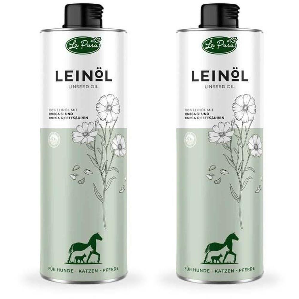 Lapura Leinöl f.Hunde/Katzen/Pferde 2x 2x1000 ml Öl