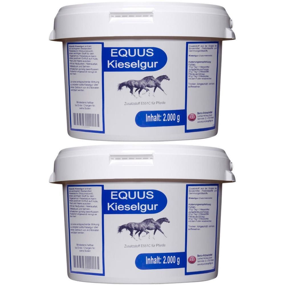 Kieselgur Equus Pulver f.Pferde 2x 2x2000 g