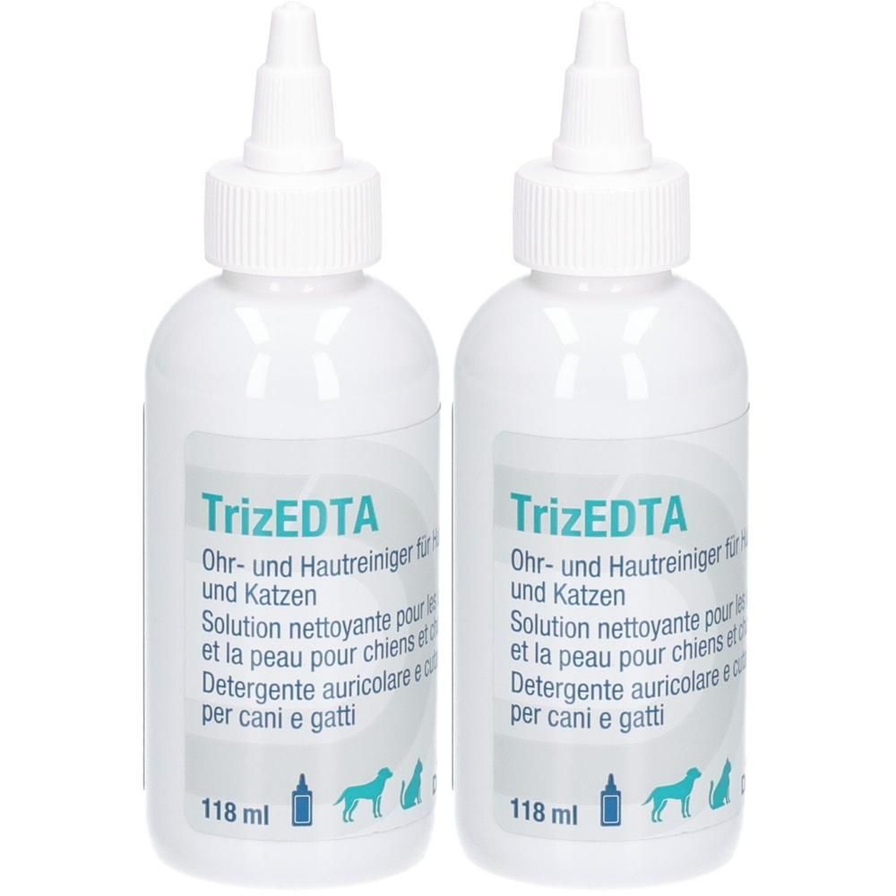 Trizedta Ohr- und Hautreiniger f.Hunde/Katzen 2x 2x118 ml Flüssigkeit