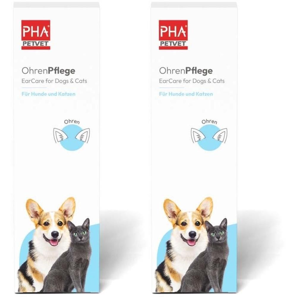 PHA OhrenPflege Tropfen f.Hunde 2x 2x100 ml