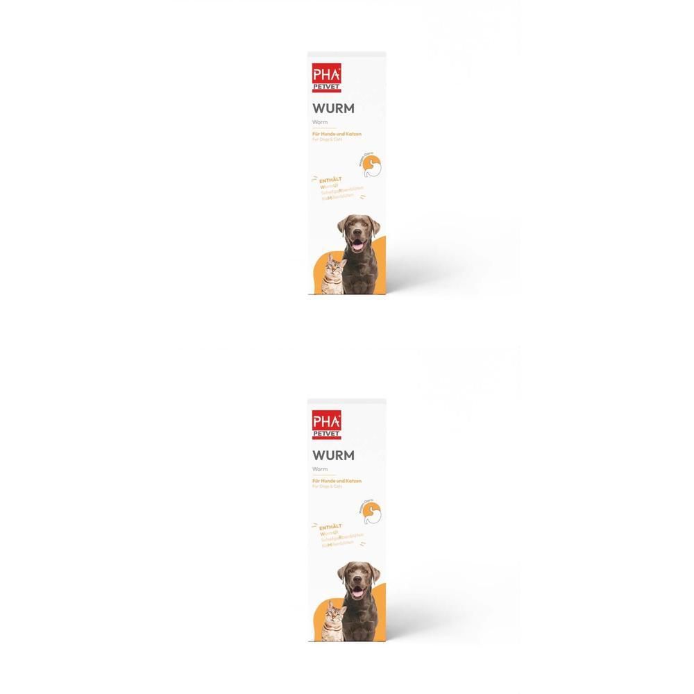 PHA Wurm Tropfen f.Hunde/Katzen 2x 2x50 ml