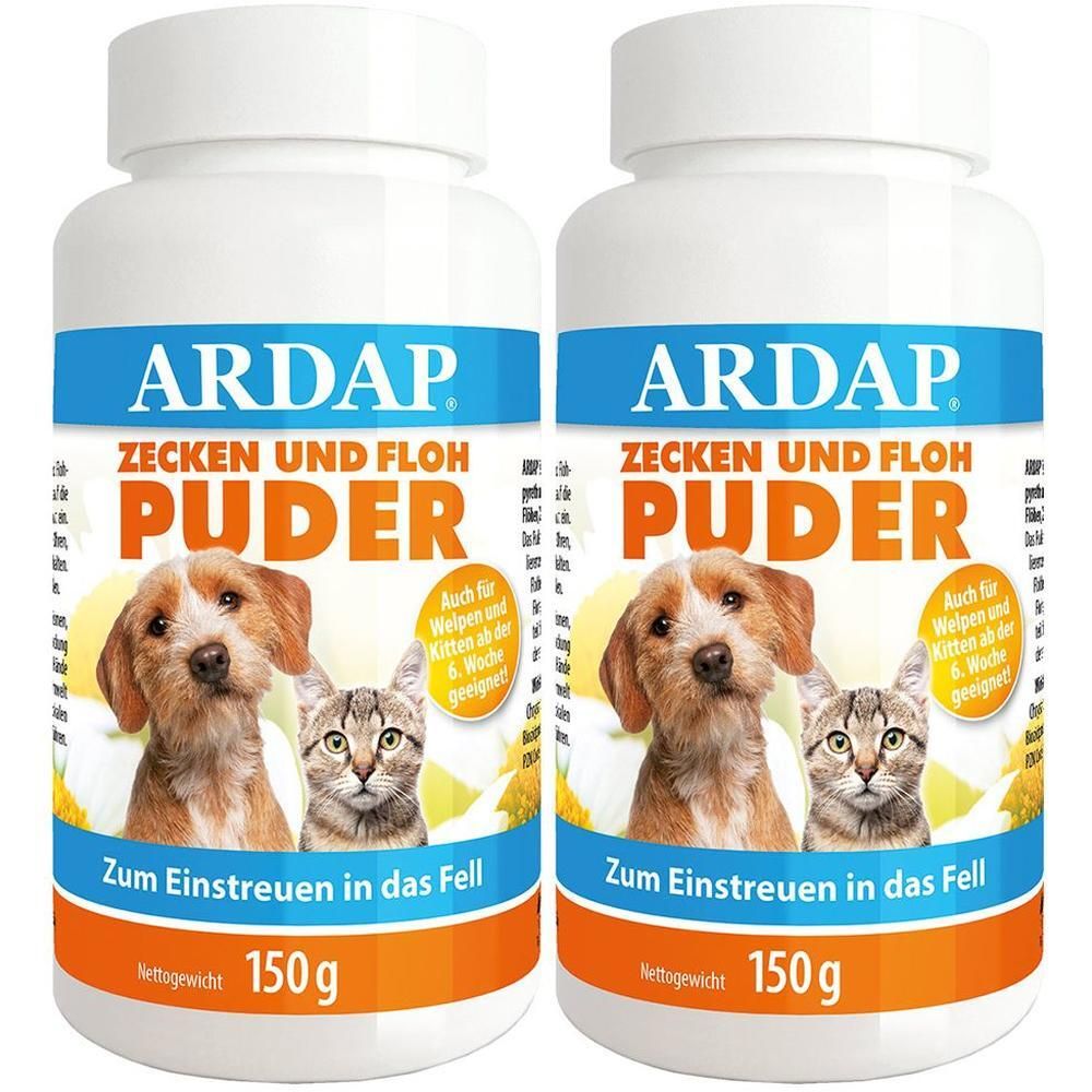 Ardap Zecken- und Floh-Puder vet. 2x 2x150 g Puder