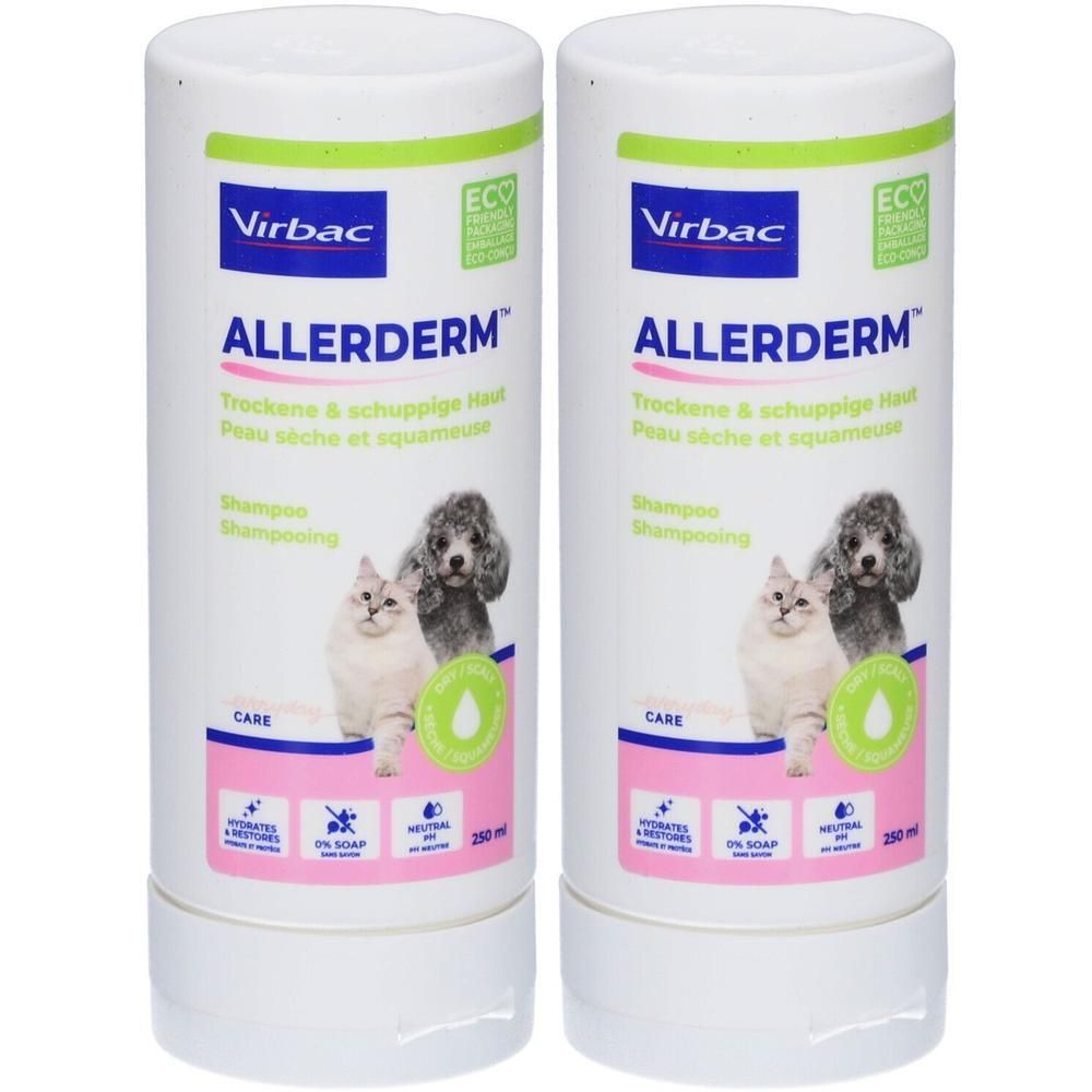 Allerderm Shampoo trock./schupp.Haut f.Hund/Katze 2x 2x250 ml