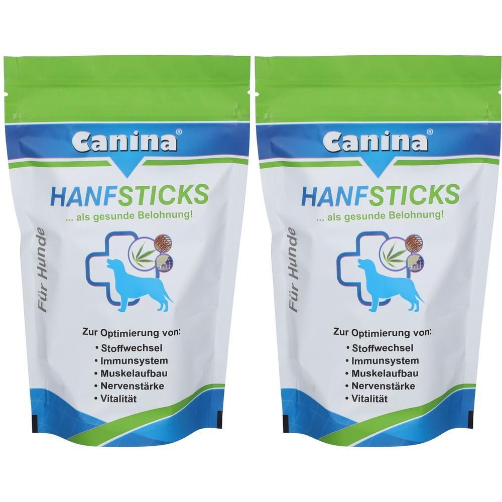 Hanfsticks für Hunde 2x 2x200 g Presslinge